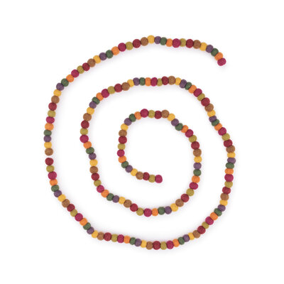Sjaal met Verhaal Felt Garland Viltballetjes Indian Summer