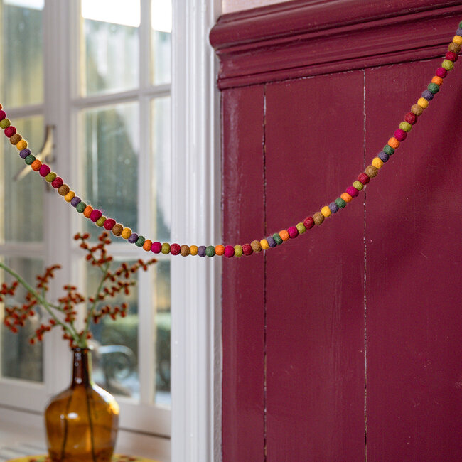 Felt Garland Viltballetjes Small Indian Summer