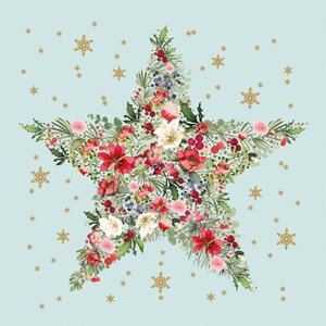 Paperproducts Design Papierservietten Beautiful Christmas Star blue