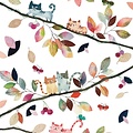 Paperproducts Design Paper Napkins Fall Cats