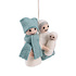 Sjaal met Verhaal Felt Christmas Hanger Jozef & Maria ijsblauw/wit