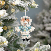 Sjaal met Verhaal Felt Christmas Hanger Muis Eskimuis