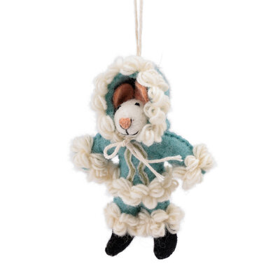 Sjaal met Verhaal Felt Christmas Hanger Muis Eskimuis