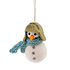 Sjaal met Verhaal Felt Christmas Hanger Sneeuwpop ijsblauw