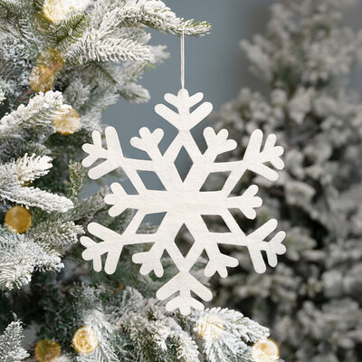 Sjaal met Verhaal Filz Weihnachtshänger Sneeuwvlok Large