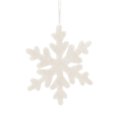 Sjaal met Verhaal Felt Christmas Hanger Sneeuwvlok Medium