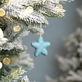 Sjaal met Verhaal Filz Weihnachtshänger Ster ijsblauw