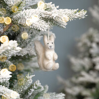 Sjaal met Verhaal Felt Christmas Hanger Winter Eekhoorn wit