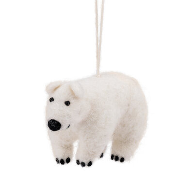 Sjaal met Verhaal Felt Christmas Hanger Winter IJsbeer