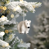 Sjaal met Verhaal Filz Weihnachtshänger Winter IJsbeer