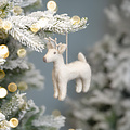 Sjaal met Verhaal Felt Christmas Hanger Winter Rendier wit