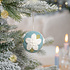 Sjaal met Verhaal Filz Weihnachtshänger Bal Kerstster ijsblauw