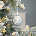 Sjaal met Verhaal Filz Weihnachtshänger Bal Sneeuwvlok ijsblauw