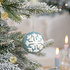 Sjaal met Verhaal Felt Christmas Hanger Bal Sneeuwvlok ijsblauw