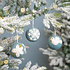 Sjaal met Verhaal Felt Christmas Hanger Bal Vredesduif ijsblauw