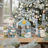 Sjaal met Verhaal Felt Nativity Scene ijsblauw/wit