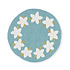 Sjaal met Verhaal Felt coaster 35 cm rond Kerstster ijsblauw