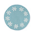 Sjaal met Verhaal Felt coaster 35 cm rond Sneeuwvlok ijsblauw