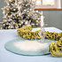 Sjaal met Verhaal Felt coaster 40 cm rond ijsblauw/wit