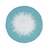 Sjaal met Verhaal Felt coaster 40 cm rond ijsblauw/wit