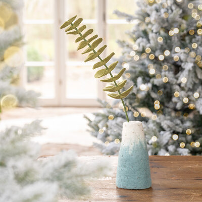 Sjaal met Verhaal Filzblume Tak Eucalyptus lichtgroen