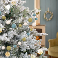 Sjaal met Verhaal Felt Garland Viltballetjes Mixed Winterwonderland
