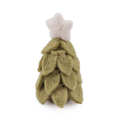 Sjaal met Verhaal Fingerpuppen Kerstboom lichtgroen
