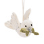 Felt Christmas Hanger Vredesduif met Olijftakje zilver