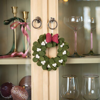 Sjaal met Verhaal Felt Christmas Hanger Krans Mistletoe met Strik