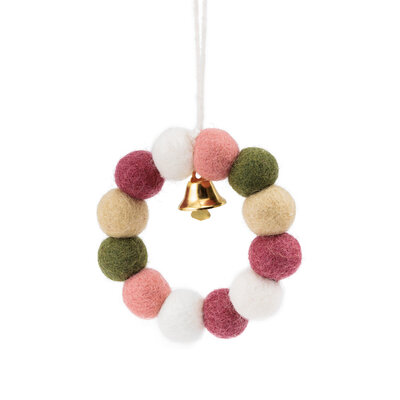 Sjaal met Verhaal Felt Christmas Hanger Krans Mistletoe Dreams Small