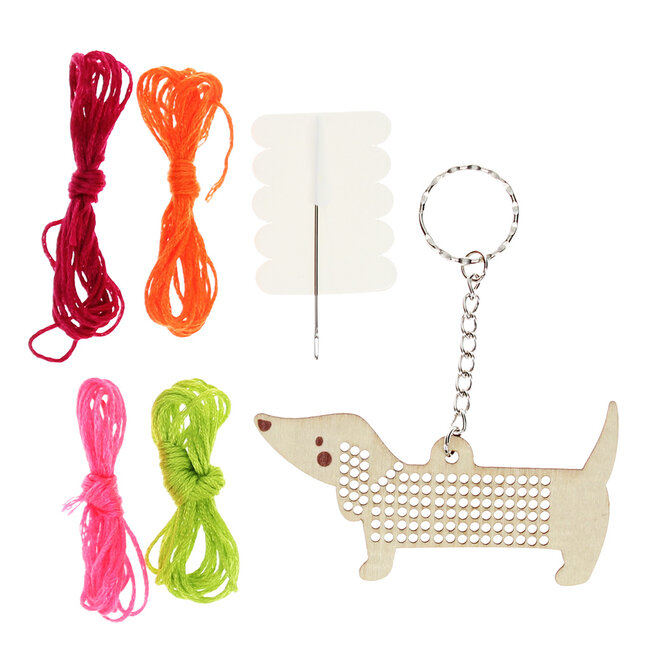 Sticke deinen eigenen Schlüsselanhänger Sausage Dog