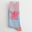 Socks Bamboo Pink Octopus powder blue