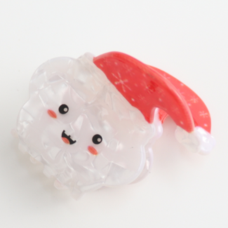 Red Cuckoo Hair Claw Clip Xmas Cloud