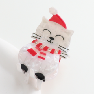 Red Cuckoo Haarklammer Xmas Cat