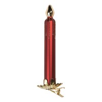 Clayre & Eef Christmas Decoration Candle Red Glass