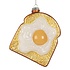 Clayre & Eef Christmas Decoration Fried Egg on Toast Glass