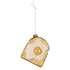 Clayre & Eef Weihnachtsdekoration Fried Egg on Toast Glass