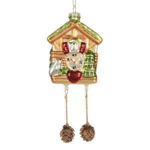 Clayre & Eef Christmas Decoration Cuckoo Clock Glass