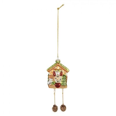 Clayre & Eef Christmas Decoration Cuckoo Clock Glass