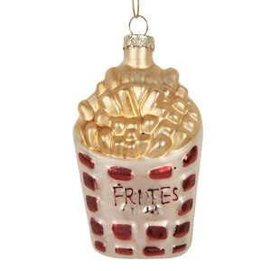 Clayre & Eef Christmas Decoration French Fries Glass