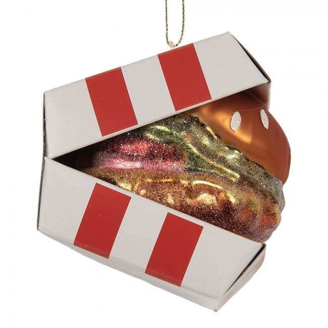 Weihnachtsdekoration Cheesy Burger Glass