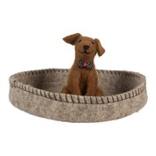 Clayre & Eef Felt Bowl Dog Grey