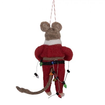Clayre & Eef Felt Christmas Hanger Mouse