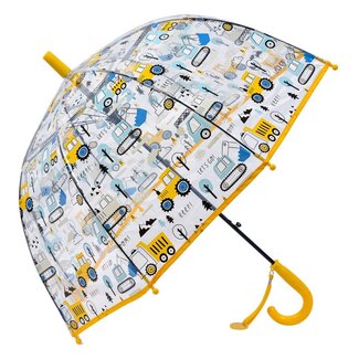 Clayre & Eef Kinder-Regenschirm Vehicles yellow