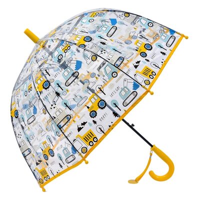 Clayre & Eef Kinder-Regenschirm Vehicles yellow