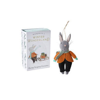 CGB Giftware Filz Weihnachtshänger Bunny in Giftbox "Walking in a..."