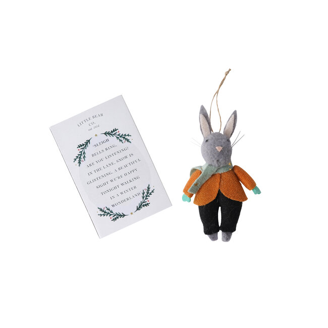 Filz Weihnachtshänger Bunny in Giftbox "Walking in a..."