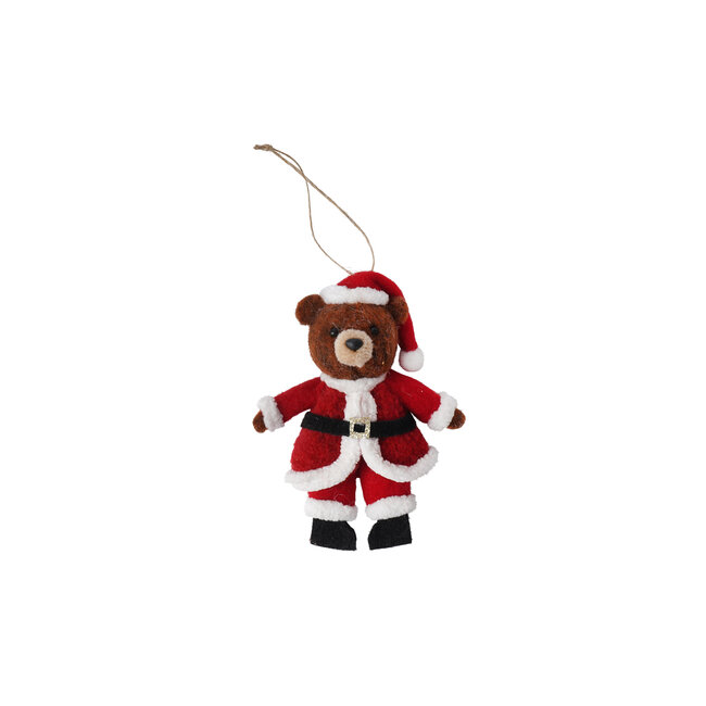 Felt Christmas Hanger Bear in Giftbox  "Here comes..."