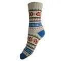 Joya Socken Wollmix Scandi fawn/blue