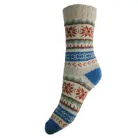 Joya Socken Wollmix Scandi fawn/blue